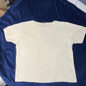 Eddie Bauer cotton, cream, ss tee